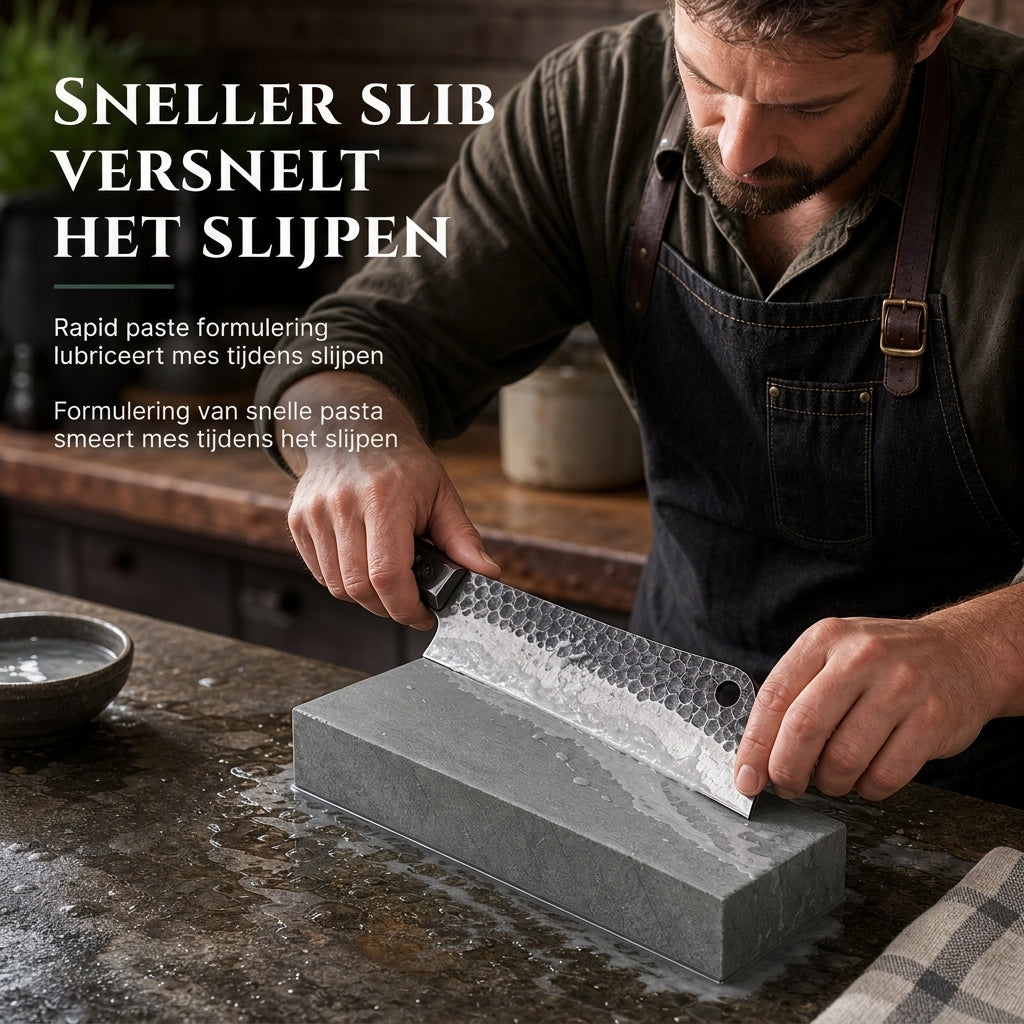 🔪Natuurlijke groene slijpsteen 3000 grit enkelzijdige keukenmessenslijpsteen