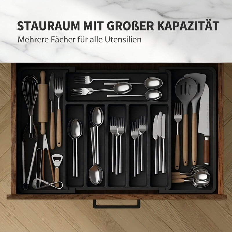 🍽Uitschuifbare organizer voor het opbergen van keukengerei