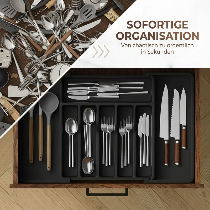 🍽Uitschuifbare organizer voor het opbergen van keukengerei