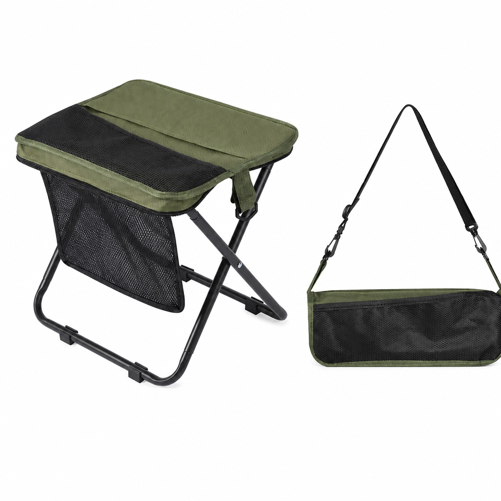 🏕️Draagbaar opvouwbaar krukje, rugzak, lichtgewicht outdoor-kampeerstoel en multifunctionele schoudertas