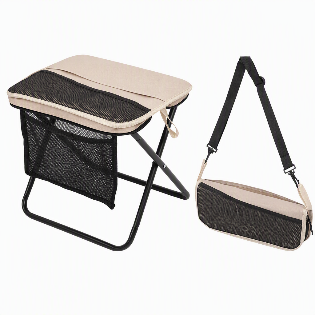 🏕️Draagbaar opvouwbaar krukje, rugzak, lichtgewicht outdoor-kampeerstoel en multifunctionele schoudertas