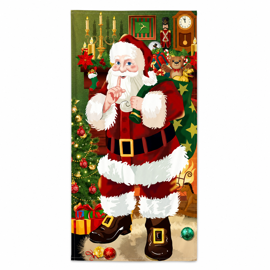 🎄🚪 50% KORTING! Nooit meer een fladderende, verkreukelde deurbanner! Deze kerstdeurhoes met thermische print en dik polyester geeft je voordeur in seconden een sprankelende kerstlook!
