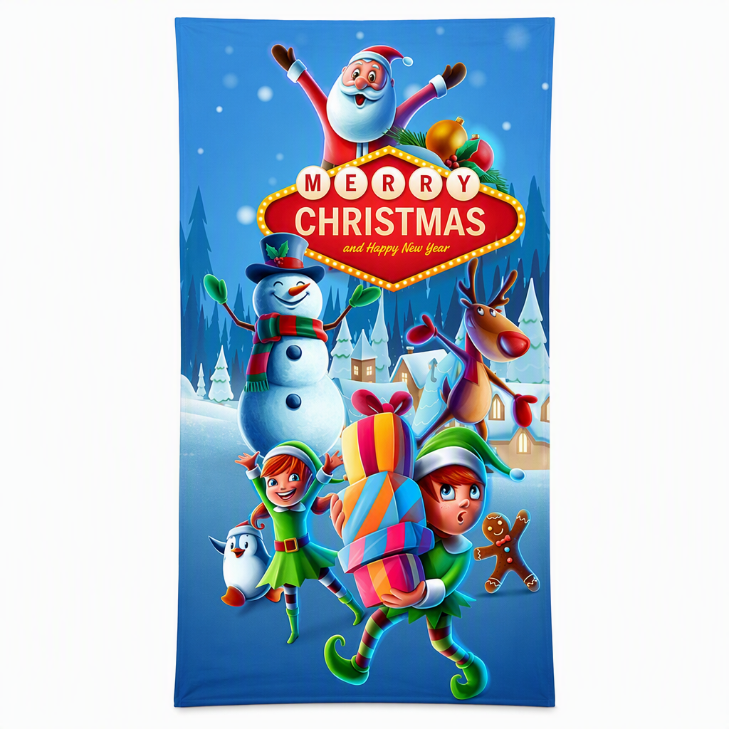 🎄🚪 50% KORTING! Nooit meer een fladderende, verkreukelde deurbanner! Deze kerstdeurhoes met thermische print en dik polyester geeft je voordeur in seconden een sprankelende kerstlook!
