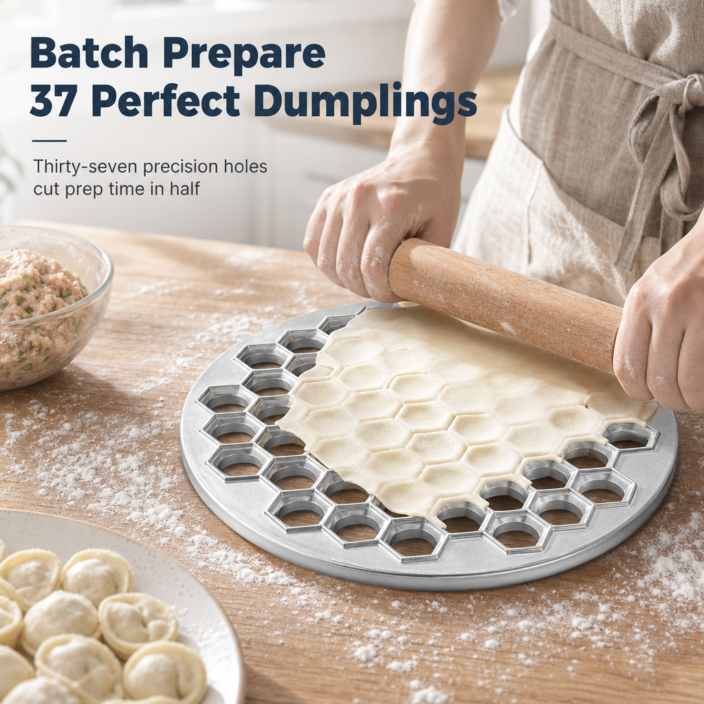 🥟 Quick Dumpling Maker met 37 vakjes – Maak 37 dumplings tegelijk