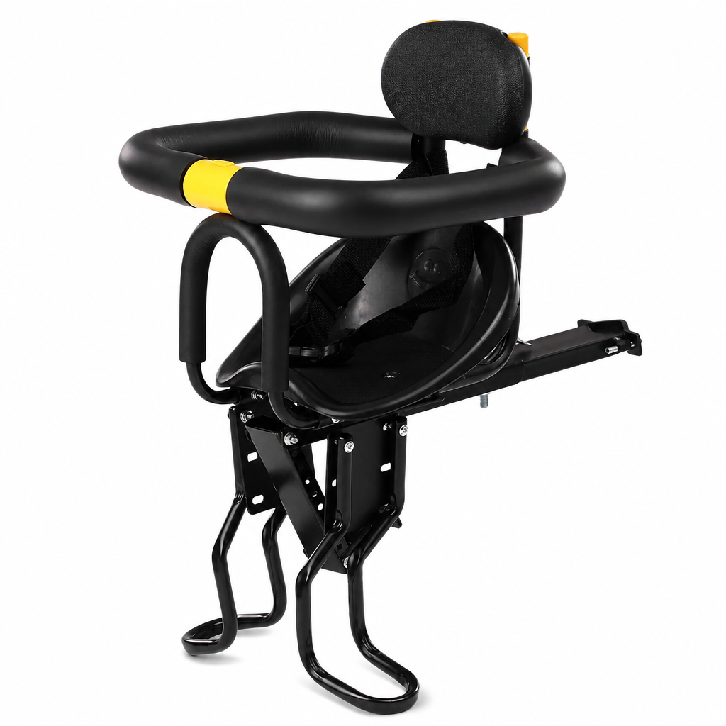 🚲👶Fietszitje voor Kinderen met Rugleuning & Kussen – Voor Mountainbikes, Veilig & Comfortabel Ouder-Kind Fietsen