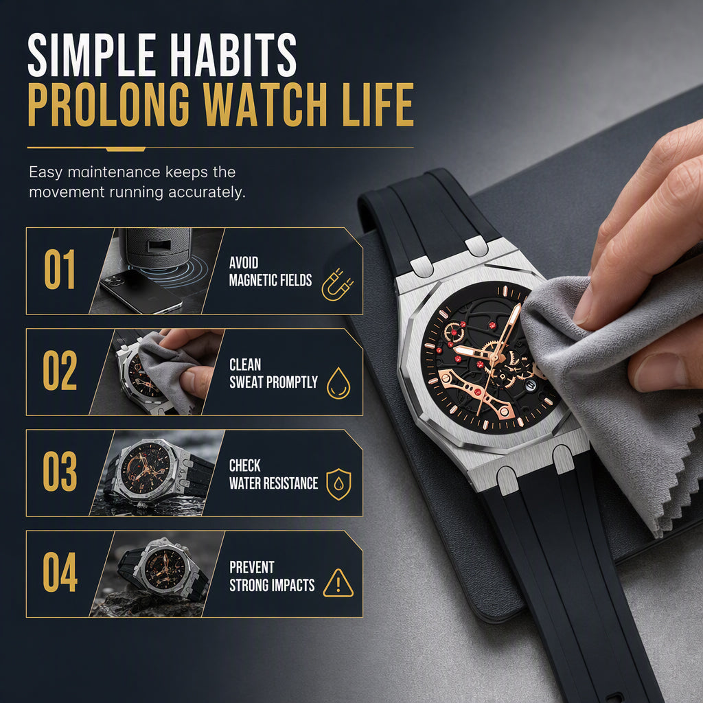 ⌚ 50% KORTING! ✨ Sportief quartzhorloge voor heren – skeletontwerp, verlichte wijzers & waterdicht 🌟