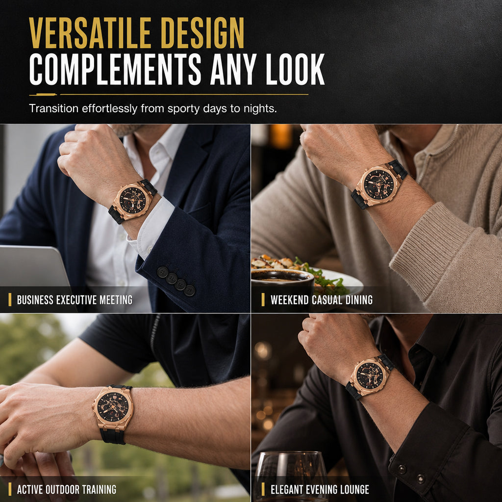 ⌚ 50% KORTING! ✨ Sportief quartzhorloge voor heren – skeletontwerp, verlichte wijzers & waterdicht 🌟