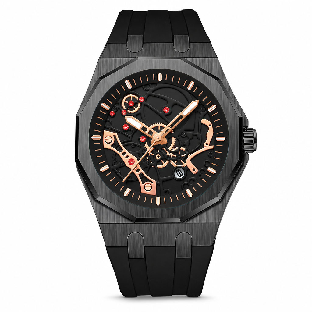⌚ 50% KORTING! ✨ Sportief quartzhorloge voor heren – skeletontwerp, verlichte wijzers & waterdicht 🌟