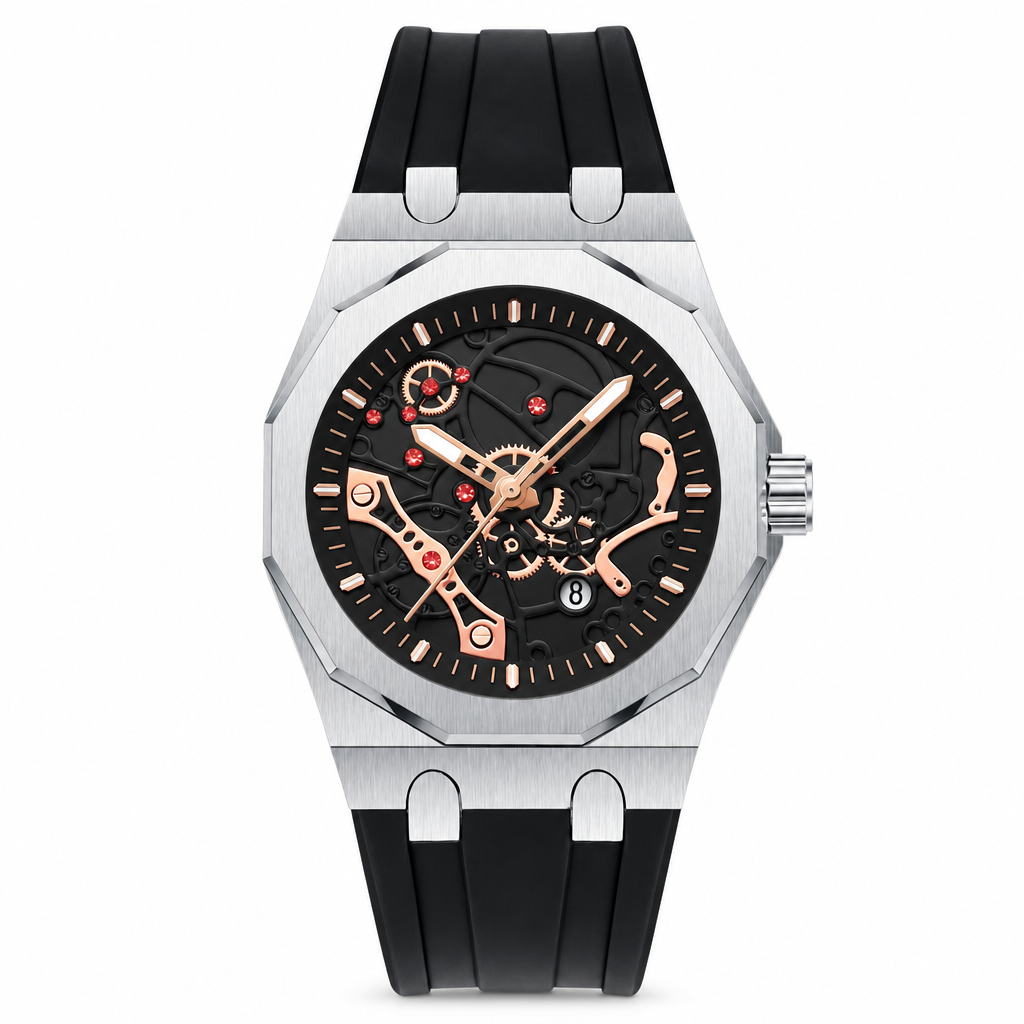 ⌚ 50% KORTING! ✨ Sportief quartzhorloge voor heren – skeletontwerp, verlichte wijzers & waterdicht 🌟