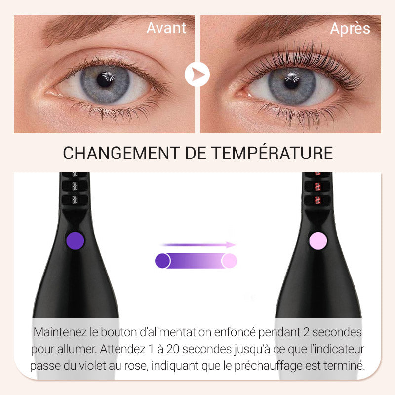 🔥👁️ Elektrische verwarmde wimperkruller – Oplaadbare, draagbare mini-wimperkruller voor een langdurig liftend en gekruld effect 💕