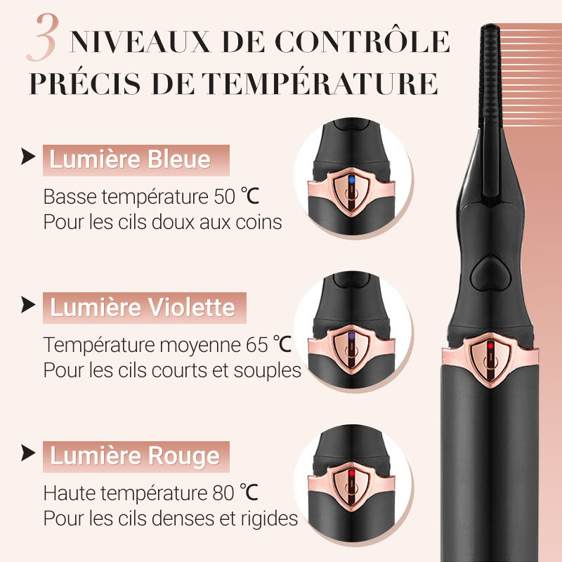 🔥👁️ Elektrische verwarmde wimperkruller – Oplaadbare, draagbare mini-wimperkruller voor een langdurig liftend en gekruld effect 💕