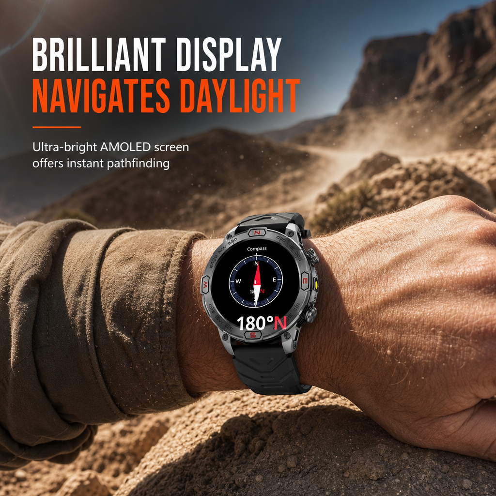 ⌚️Robuust smartwatch met Bluetooth-bellen en gezondheidsmonitor