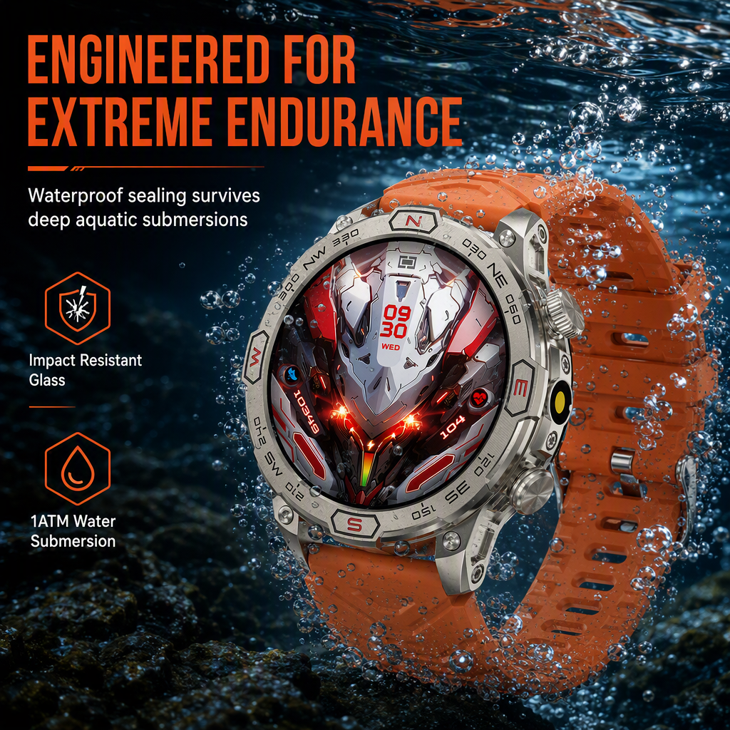 ⌚️Robuust smartwatch met Bluetooth-bellen en gezondheidsmonitor