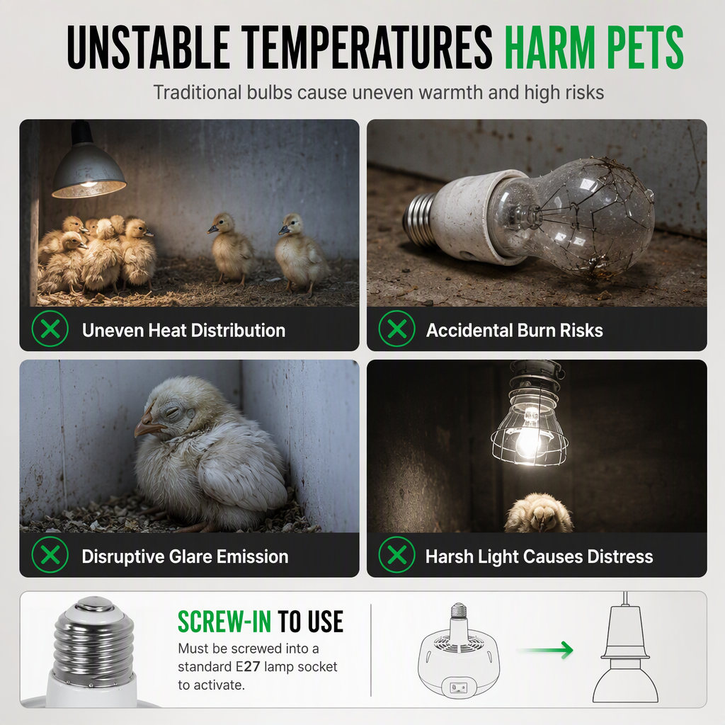 🌡️NU 50% KORTING! Intelligente broedlamp met temperatuurregeling – Warmtelamp met ventilator voor kuikens, biggen, schapen en andere boerderijdieren