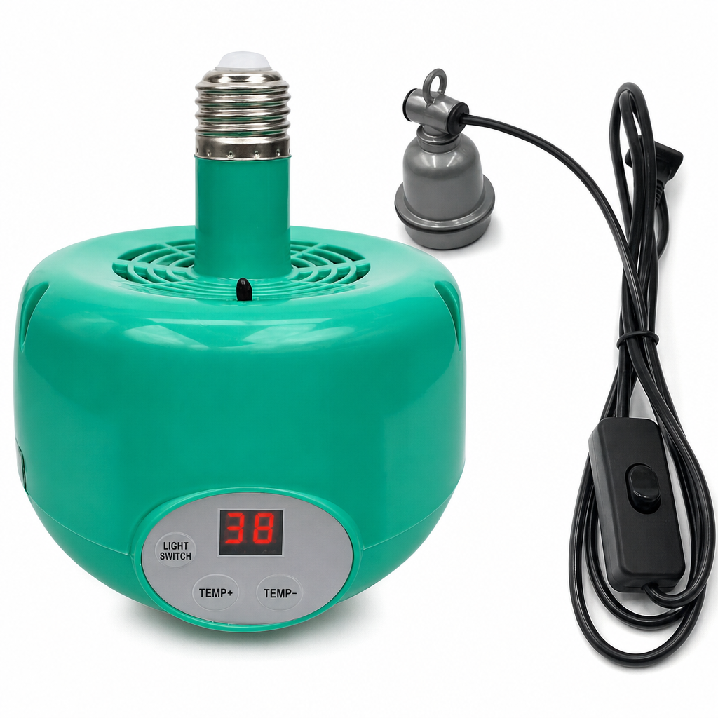 🌡️NU 50% KORTING! Intelligente broedlamp met temperatuurregeling – Warmtelamp met ventilator voor kuikens, biggen, schapen en andere boerderijdieren