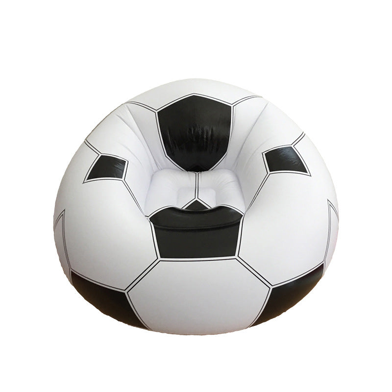 ⚽ Opblaasbare PVC Voetbalvormige Bank 🛋️– Leuk Voetbalontwerp, Duurzame & Draagbare Ligstoel voor Speelkamer, Feest, Slaapkamer & Wedstrijdavonden ✨