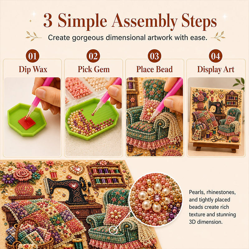 💎✨Creative Escape Diamond Art-set – Nauwkeurig gesneden glinsterende steentjes, een ontspannende hobby zonder scherm en een prachtige kamerdecoratie – Een attent cadeau voor knutselfanaten 🖼️