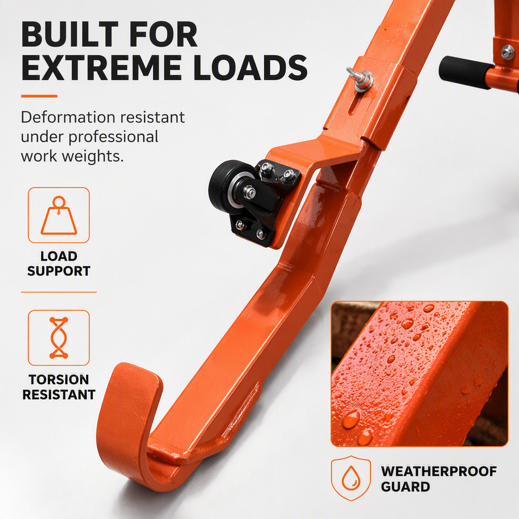 💪Dakhaakjes van aluminiumlegering voor ladderstabilisatie, met stabilisatiestang voor rechte ladders