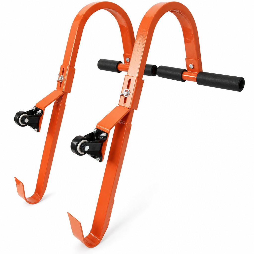 💪Dakhaakjes van aluminiumlegering voor ladderstabilisatie, met stabilisatiestang voor rechte ladders