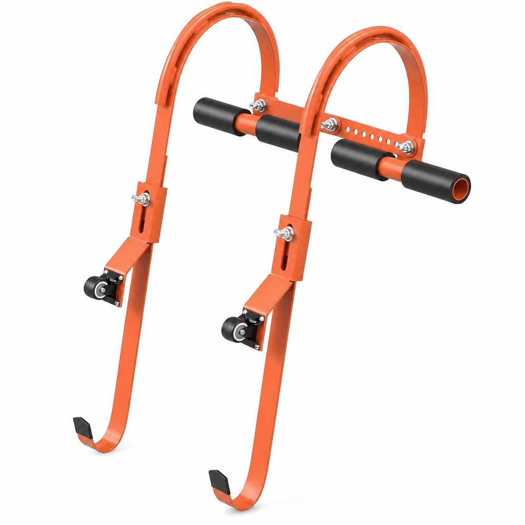 💪Dakhaakjes van aluminiumlegering voor ladderstabilisatie, met stabilisatiestang voor rechte ladders