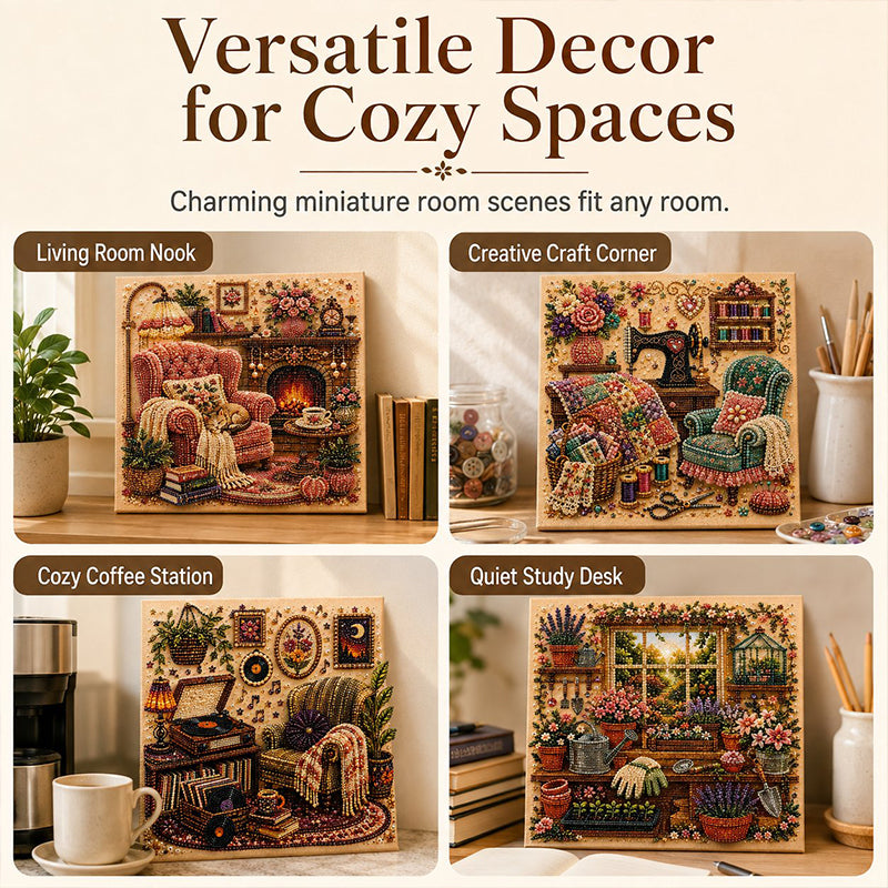 💎✨Creative Escape Diamond Art-set – Nauwkeurig gesneden glinsterende steentjes, een ontspannende hobby zonder scherm en een prachtige kamerdecoratie – Een attent cadeau voor knutselfanaten 🖼️