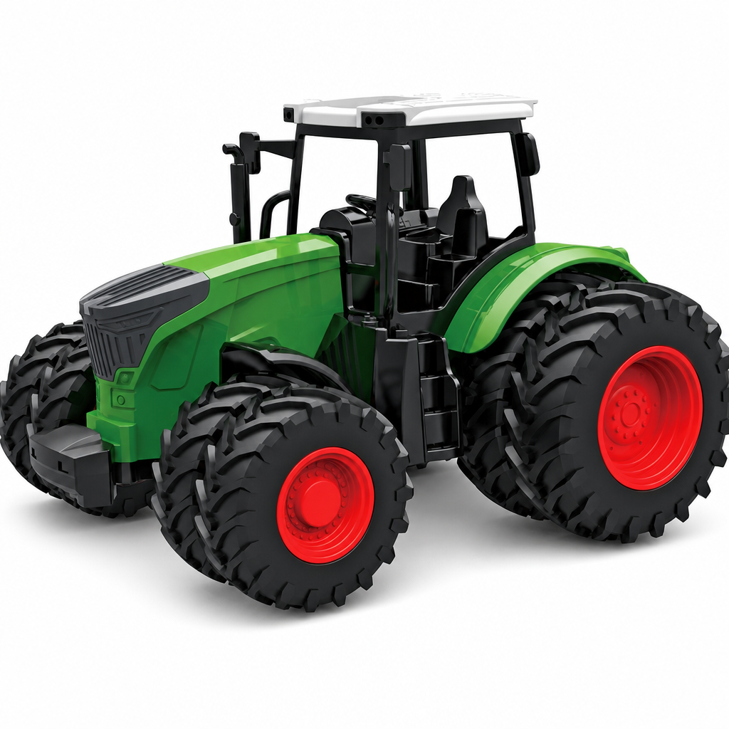 🚜✨Grote speelgoedset voor kinderen: boerderijtractor met aanhanger en accessoires, een op wrijving werkend en op afstand bestuurbare bouwvoertuig voor jongens