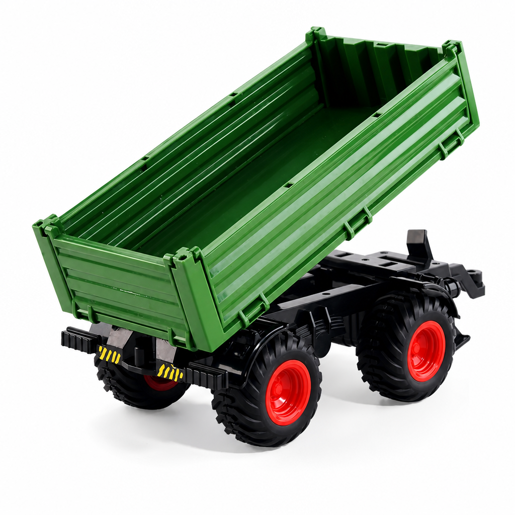 🚜✨Grote speelgoedset voor kinderen: boerderijtractor met aanhanger en accessoires, een op wrijving werkend en op afstand bestuurbare bouwvoertuig voor jongens
