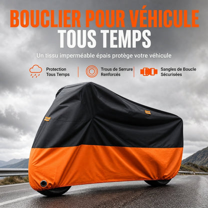 🏍️ Motorfietshoes met openingen voor het slot – Oxford-stof, bevestigingsgesp en reflecterende details, maten M tot 4XL voor bescherming tegen regen, stof en zon ✨