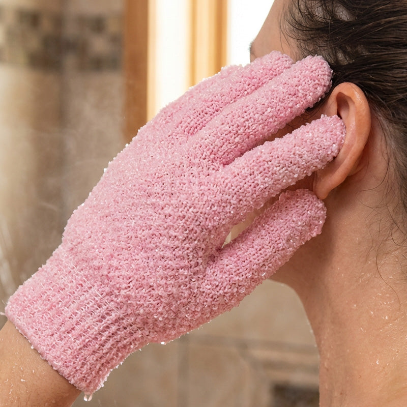 💙🌸 50% KORTING! Van doffe huid naar stralende teint – deze exfoliërende badhandschoenen met vijf vingers verwijderen dode cellen en zorgen voor een luxe schuimlaag!