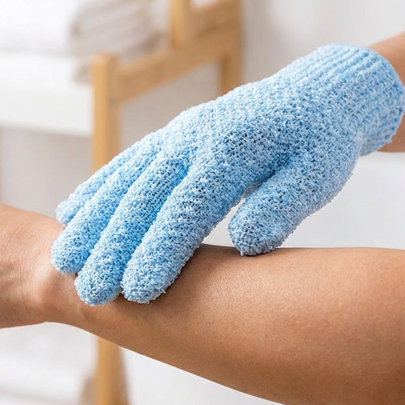 💙🌸 50% KORTING! Van doffe huid naar stralende teint – deze exfoliërende badhandschoenen met vijf vingers verwijderen dode cellen en zorgen voor een luxe schuimlaag!