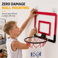 🏀Speelset met aan de muur te bevestigen, opvouwbare basketbalring voor kinderen, zonder boren, voor binnen en buiten
