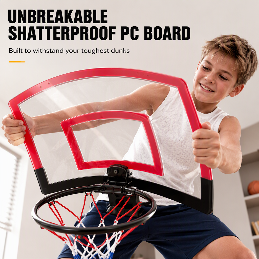 🏀Speelset met aan de muur te bevestigen, opvouwbare basketbalring voor kinderen, zonder boren, voor binnen en buiten
