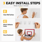 🏀Speelset met aan de muur te bevestigen, opvouwbare basketbalring voor kinderen, zonder boren, voor binnen en buiten