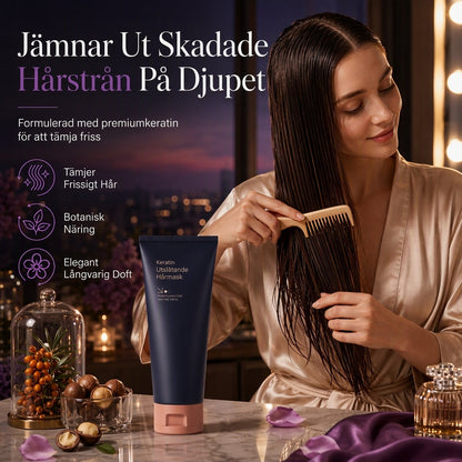 🧼 50 % KORTING 💇 Keratine-gladmakend haarmasker 320 ml Voedende en herstellende behandeling voor droog, kroezig en beschadigd haar 🧴