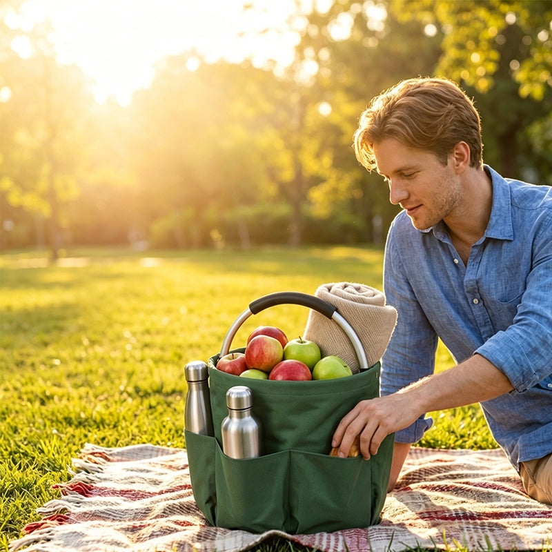🌼Opvouwbare picknickmand & multifunctionele opbergmand