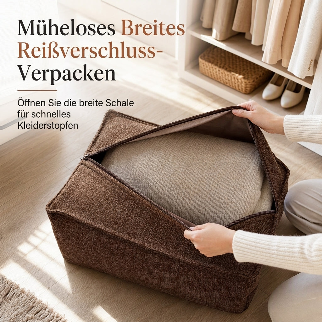 📢 50% KORTING! 🧺 Opberghoes voor poef – Grote ritssluiting, wasbaar & 45x45x23 cm ✨