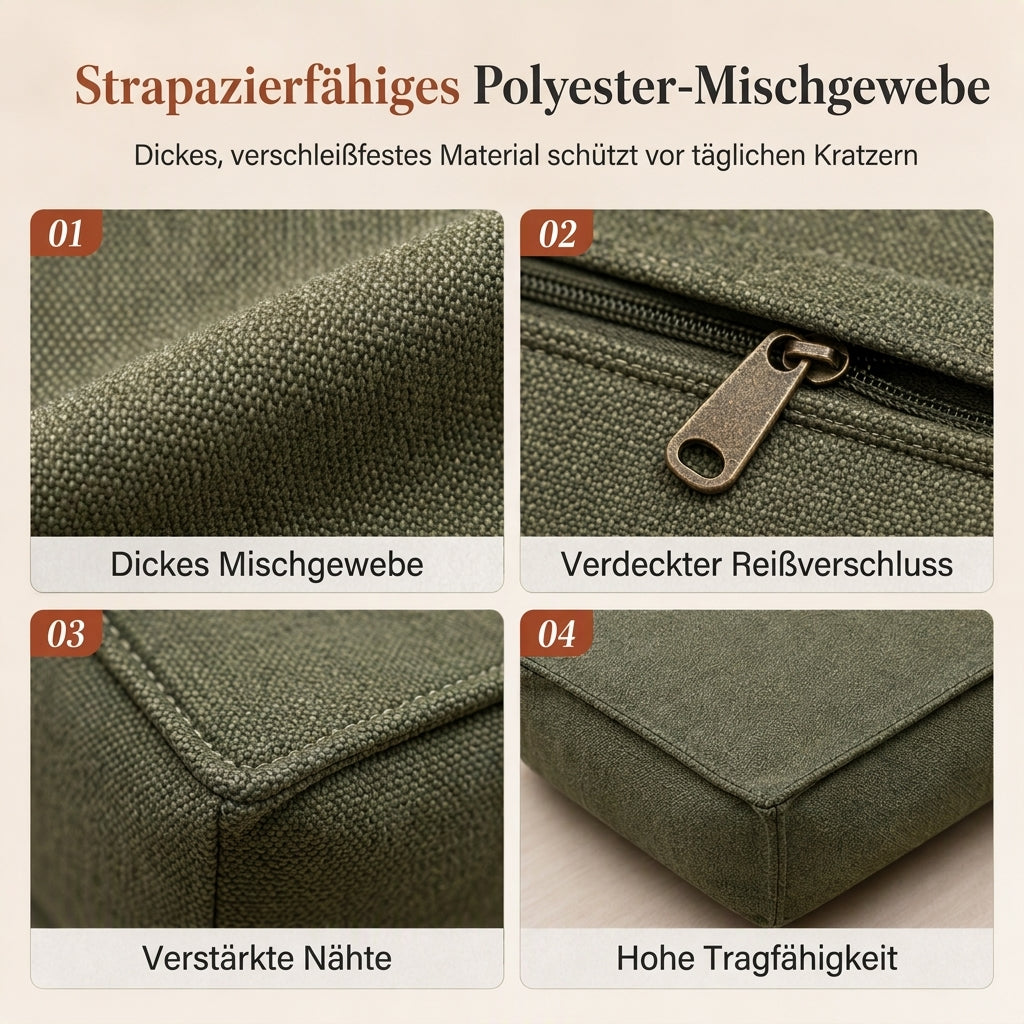 📢 50% KORTING! 🧺 Opberghoes voor poef – Grote ritssluiting, wasbaar & 45x45x23 cm ✨