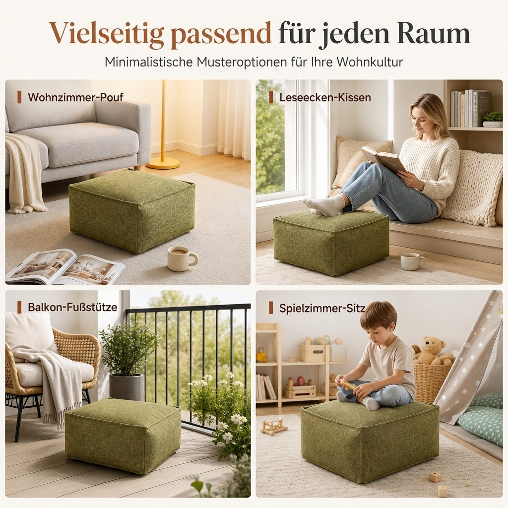 📢 50% KORTING! 🧺 Opberghoes voor poef – Grote ritssluiting, wasbaar & 45x45x23 cm ✨