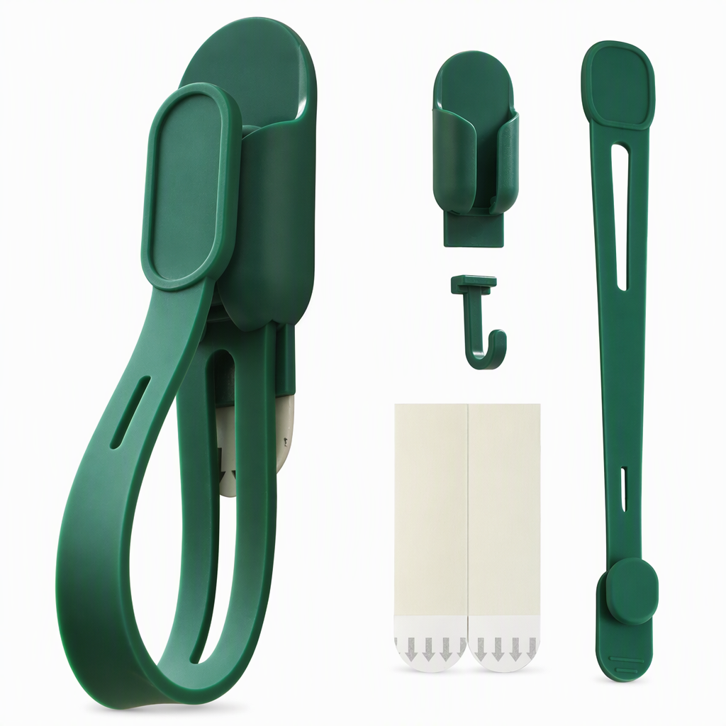 📢📢50% KORTING !! ⏰ Siliconen kerstkransbandjes en -haken (5 stuks) – Bevestig je kransen en slingers moeiteloos🎅