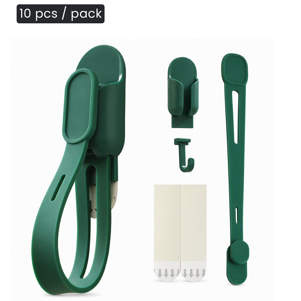 📢📢50% KORTING !! ⏰ Siliconen kerstkransbandjes en -haken (5 stuks) – Bevestig je kransen en slingers moeiteloos🎅