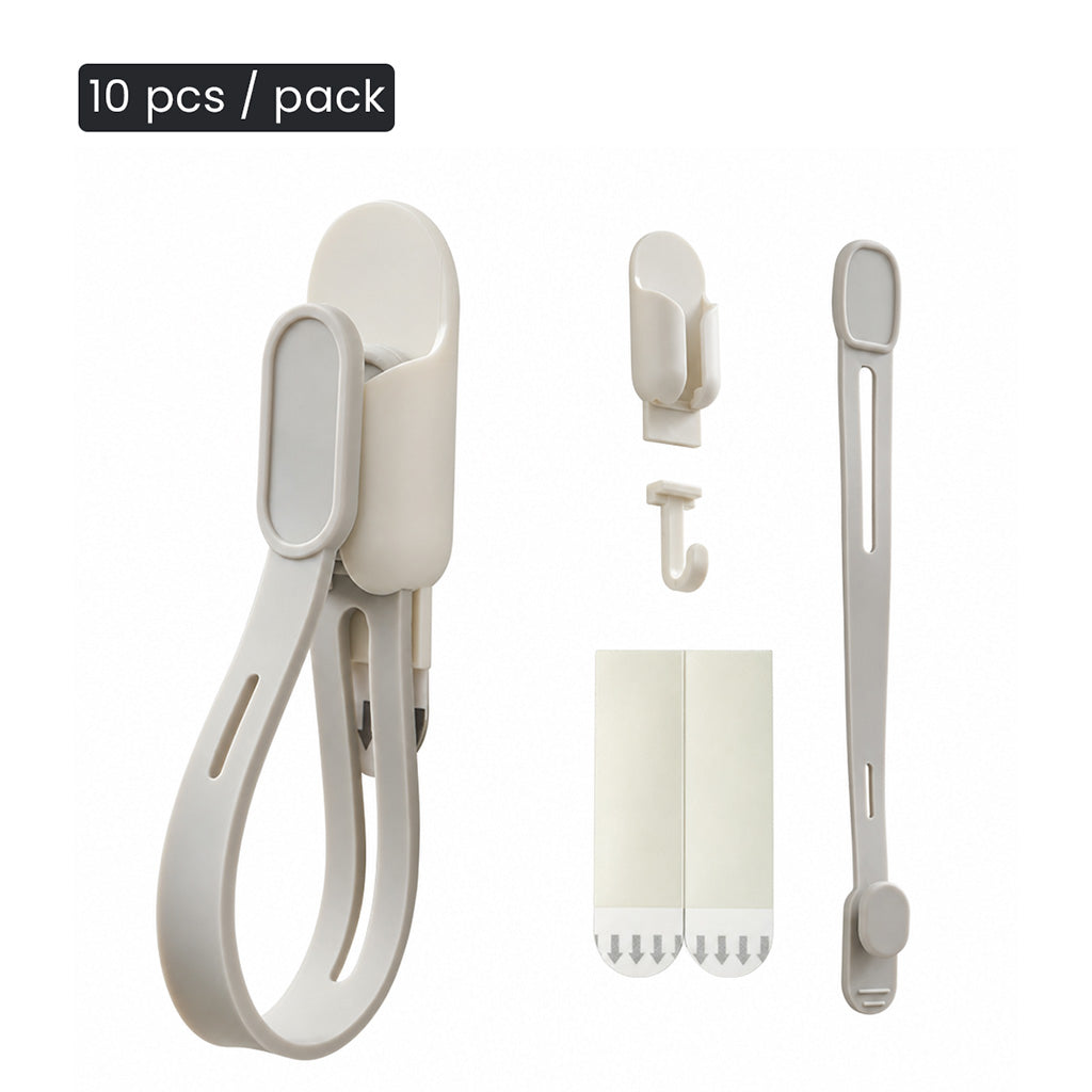 📢📢50% KORTING !! ⏰ Siliconen kerstkransbandjes en -haken (5 stuks) – Bevestig je kransen en slingers moeiteloos🎅