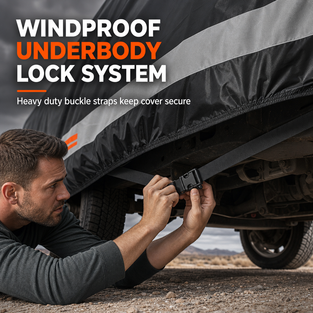 🚗190T polyester taffeta afdekhoes voor pick-uptrucks voor buitengebruik – waterdicht, zonwerend en stofdicht