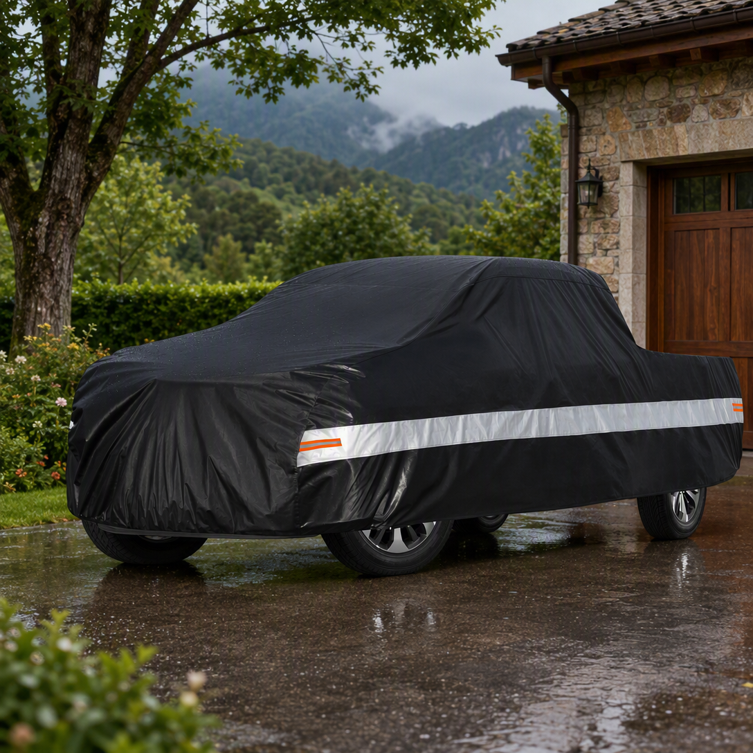 🚗190T polyester taffeta afdekhoes voor pick-uptrucks voor buitengebruik – waterdicht, zonwerend en stofdicht
